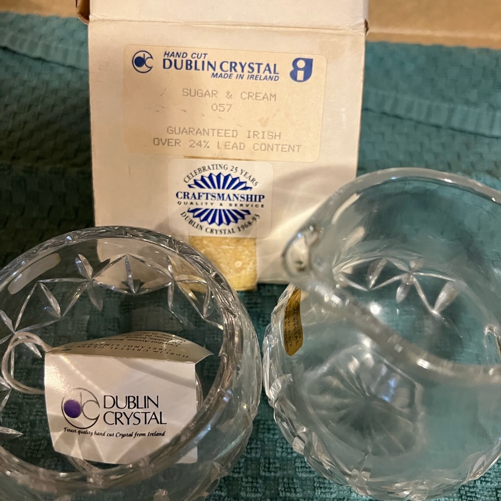 Dublin Crystal Cream/Sugar Set.